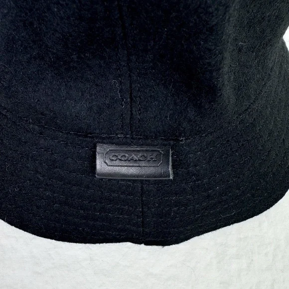 Coach Black Wool Bucket Hat